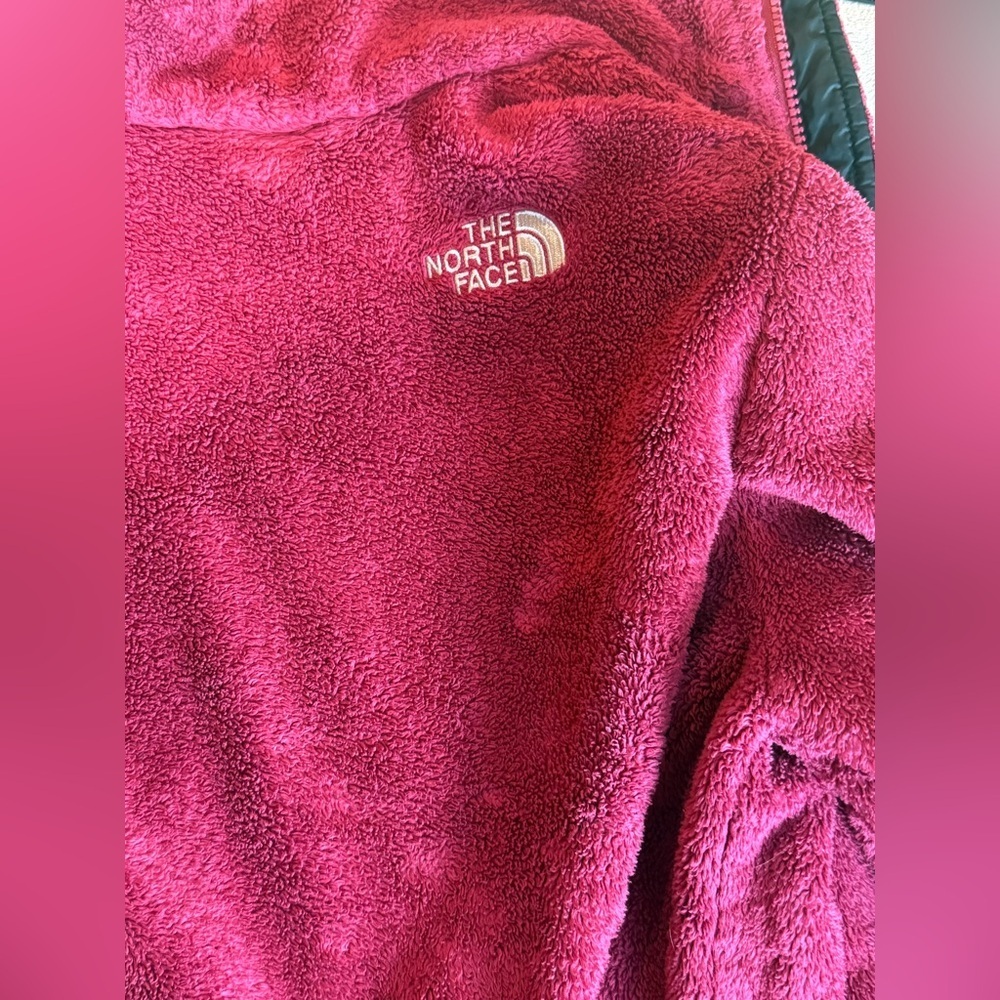 The North Face Osito Fuchsia Pink Fleece Full Zip Coat Jacket Youth Preteen XS - Picture 10 of 11